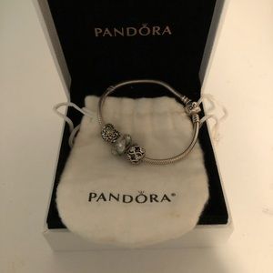 Pandora Bracelet with 3 Charms